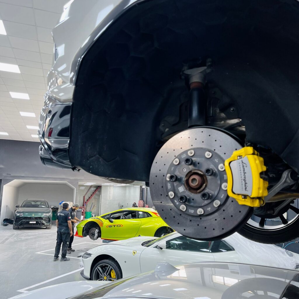 Lamborghini brake pads repair in dubai