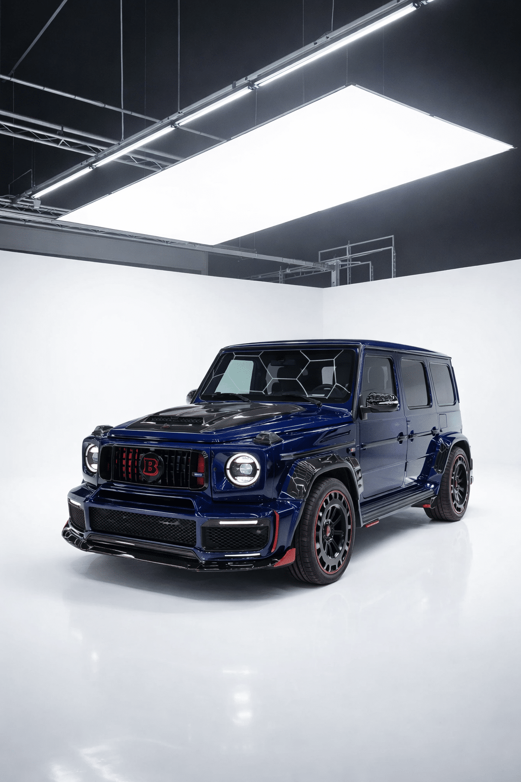 Mercedes G63 widebody kit Dubai in blue